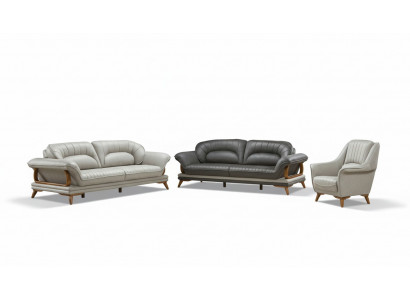 Luxus Set Garnitur Sofagarnitur 3+3+1 Sëtzer Sofasen Fauteuil Stoff 3tlg.