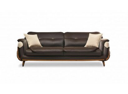 Canapé Wunnzëmmer Miwwelen Dräisiichter Canapé Klassesch Stoff Couch Luxus