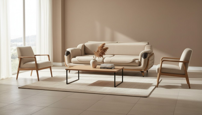 Sofa 3 Sëtzer Klassesch Couche Luxus Miwwelen Sofas Couch Stoff