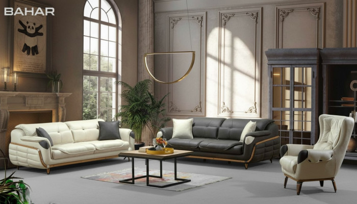 Sofa-Garnitur 3+3+1 Sëtzer Grupp Sofa Fotell Sofas Klassesch Set