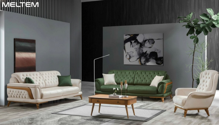 Luxus Wunnzëmmer Sofa Garnitur 331 Sëtz Sofa Fauteuil Sofas 3-deel.