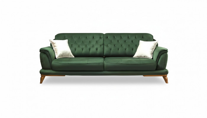 Sofa 3 Sëtzer Klassesch Canapéen Luxus Miwwelen Sofas Stoff Couche