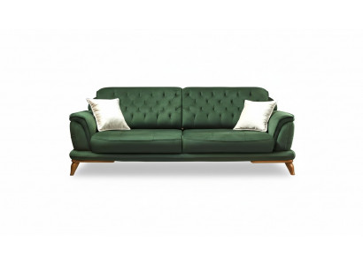 Sofa 3 Sëtzer Klassesch Canapéen Luxus Miwwelen Sofas Stoff Couche