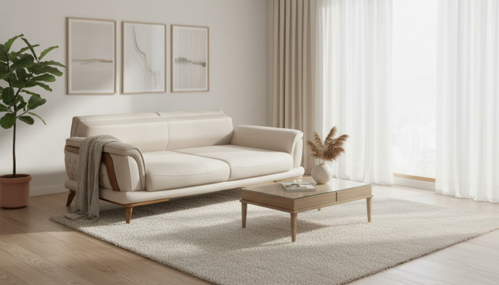 Couch Sofa Klassesche Stil Canapéen Drësëtz Sofa Miwwelen 3 Sëtzplazen