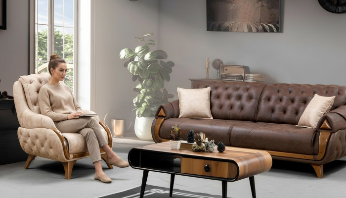 Canapé Klassesch Canapéë Luxus Miwwelen Sofas Canapé Dräisëtzer 3 Sëtzer