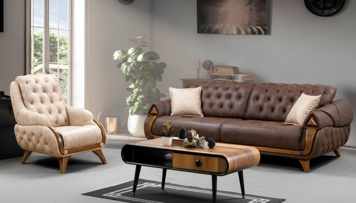 Canapé Klassesch Canapéë Luxus Miwwelen Sofas Canapé Dräisëtzer 3 Sëtzer