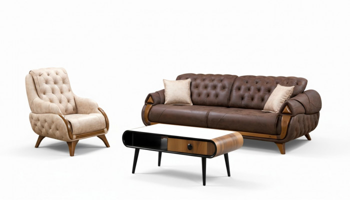 Canapé Klassesch Canapéë Luxus Miwwelen Sofas Canapé Dräisëtzer 3 Sëtzer