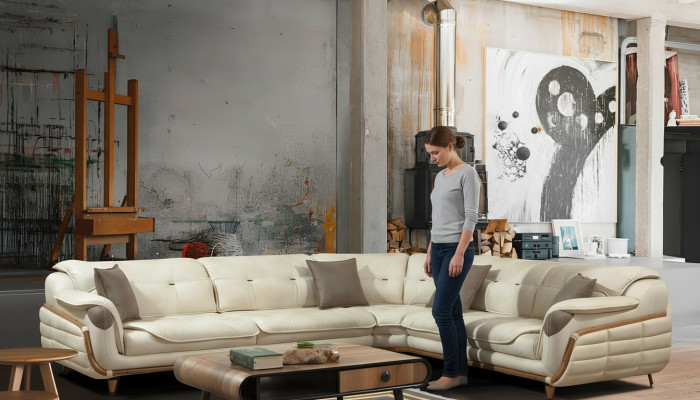 Eckcouch L-Form Stoff Luxus Sofa Wunnlandschaft Polstersofa Couchen