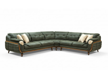 Design Eckcouch L-Form Couch Polsterung Luxus Wunnzëmmer Soft Style