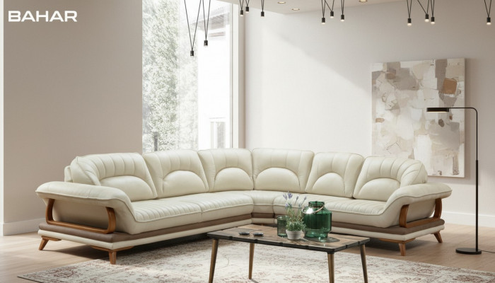 Design Stoff Canapé Eckform L-Form Canapé Design Polster Klassesch Eckgrupp.