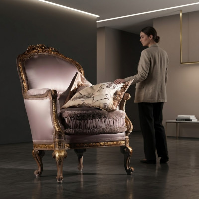 Polstersëtz Couchen Einsëtzersessel Canapé Polster Design Textil Italien Miwwelen