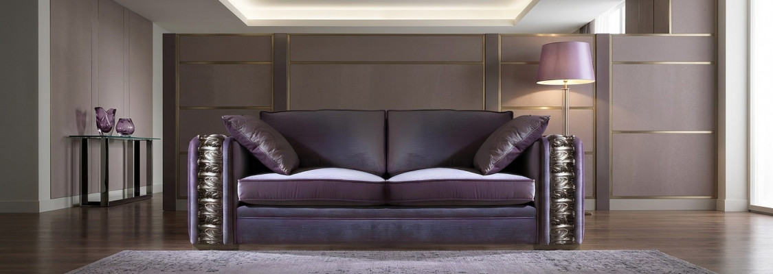 Canapé 3 Plazen Design Canapéë Gestofféiert Couchen Textil Relax Klassesch Miwwelen Canapé