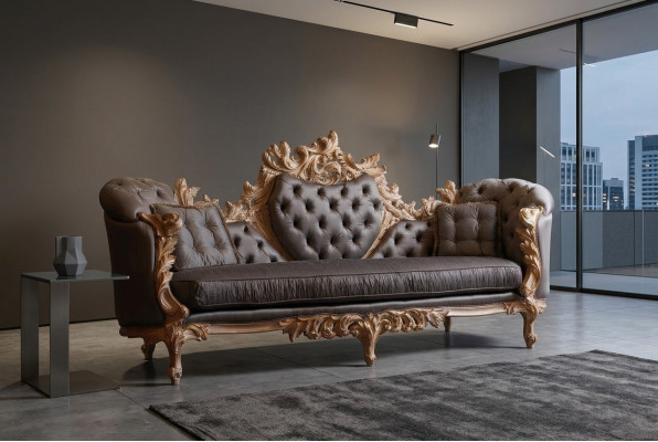 Wunnzëmmer Sofas Canapéen Polsterung 4 Sëtzer Neit Design XXL Grousst Sofa Canapé