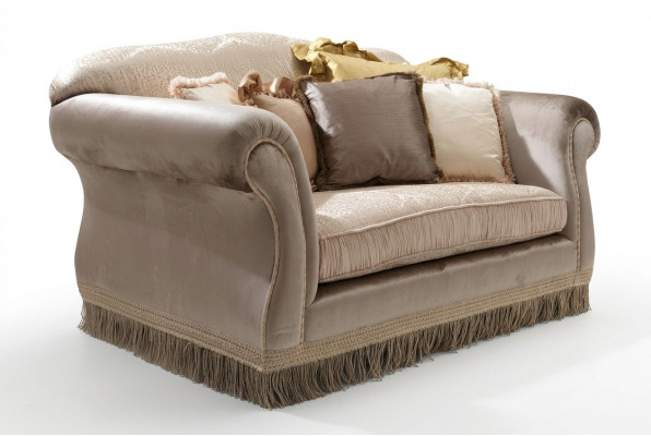 Design Zwee-Sëtz-Miwwelen 2 Sëtz Sofa Couch Polster Italienesch Miwwelen Nei