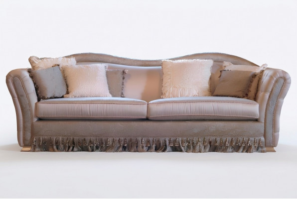 Chesterfield Klassesch Dräisëtzer Canapé Wunnlandschaft Textilcanapé 3 Sëtz Nei