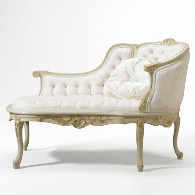 Lounge Chesterfield Sofa Liege Polster Liegen Chaiselongues Club Wäiss Barock Nei
