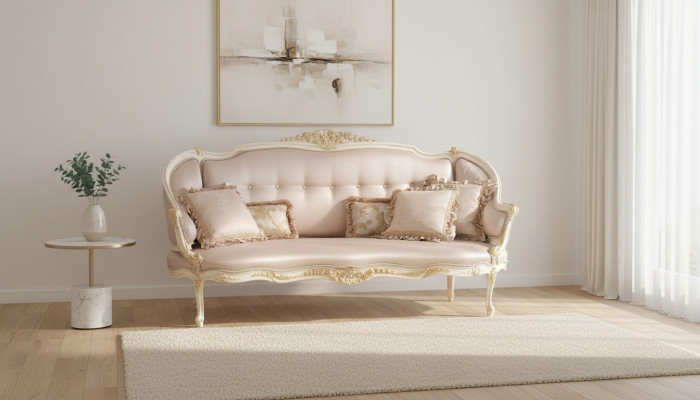 Luxus 2-Sëtz-Couch Polstersofa Textil Stoff Couchen Garnitur Zweisëtzer Neit
