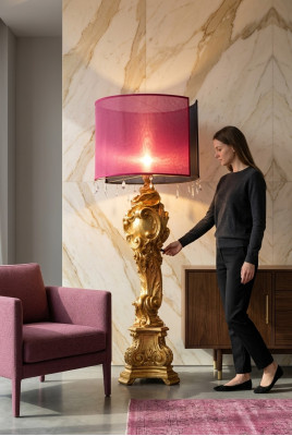 Klassesch Schreifdëschlampe Steeluucht Barock Rokoko Luuchten Steeluucht