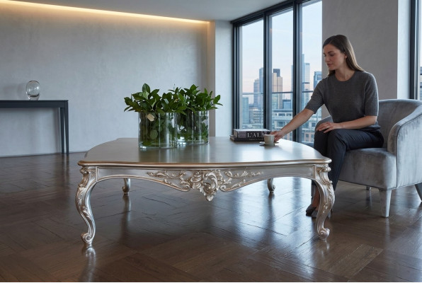 Dësch Wunnzëmmer Couchtischen Kaffisdësch Holz Bäizësch Holz Bäizësch