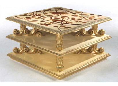 Couchtisch Dësch Säitendësch Wunnzëmmertësch Holz Royal Säitendësch Barock Nei