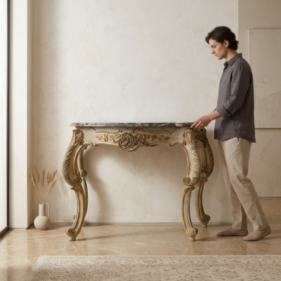 Couchtisch Dësch Beistelltësch Wunnzëmmertësch Holz Royal Beistell Barock Rokoko