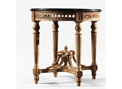 Couchtisch Dësch Wunnzëmmerdësch Holz Royal Beistell Barock Miwwelen Beistelldësch