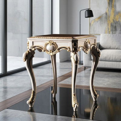 Barock Dësch Bäistelltësch Holzdësch Italienesch Miwwelen Bäistelltëscher Rokoko