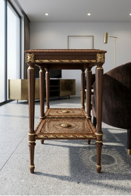 Couchdësch Bäistelltësch Barock Rokoko Dësch Echtholz Miwwel Dëscher Italien Nei