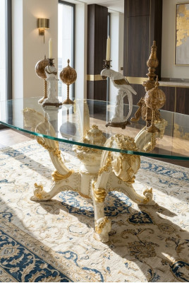 Iessdësch Dësch Dëscher Luxus Holz Iesszëmmer Design Miwwelen Miwwelen Ariichtung Neit