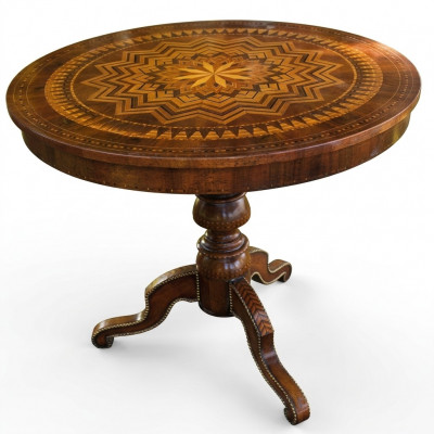 Iessdësch Rond Dësch Iesszëmmer Wunnzëmmer Garnitur Holz Design Dëscher Ronn Nei