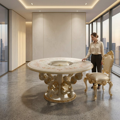 Iessdësch Design Miwwelen Ariichtung Dëscher Massivholz Dësch Nei Luxus Italienesch