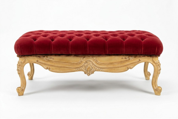 Clubhocker Wunnzëmmer Miwwelen Stull Fousshocker Polster Chesterfield Klassesch Neien