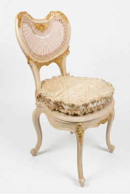 Iesszëmmer Stull 1 Sëtzer Fotell Holz Luxus Klass Barock Rokoko Miwwel Design Nei