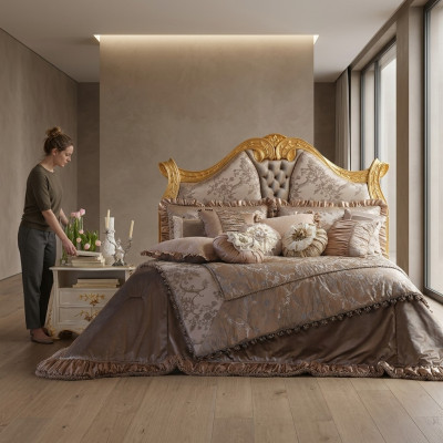 Luxuriéist Chesterfield-Stil Kappdeel fir Äert Bett