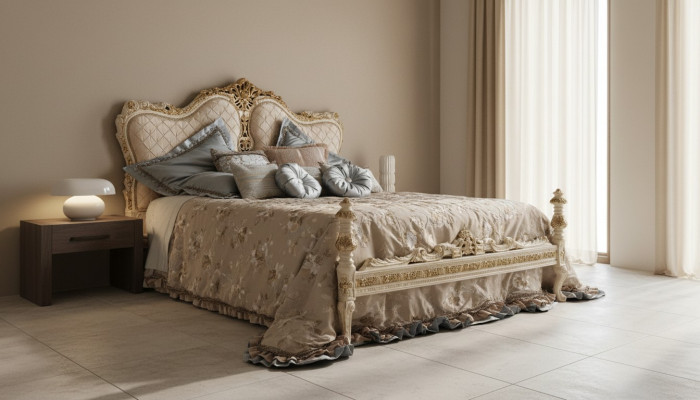 Chesterfield Bett Luxus Duebel Italienesch Miwwelen Ariichtung Boiserie Better