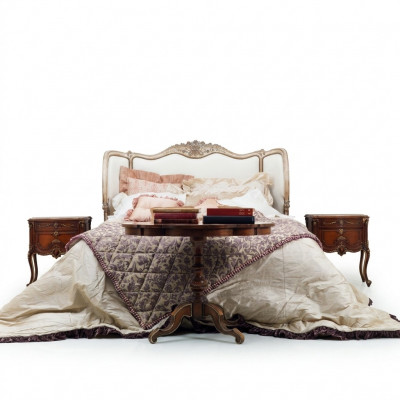 Klassescht Bett Duebelbett Chesterfield Luxus Miwwelen Italienesch Ariichtung