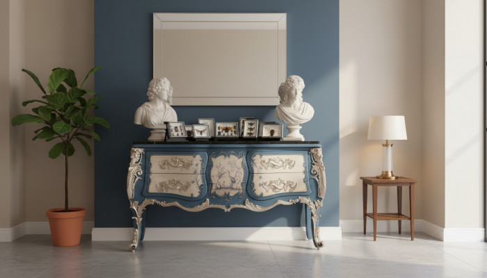 Kommode Sideboard Holz Schaf Italiendesign Luxus Miwwelen Echt Holz