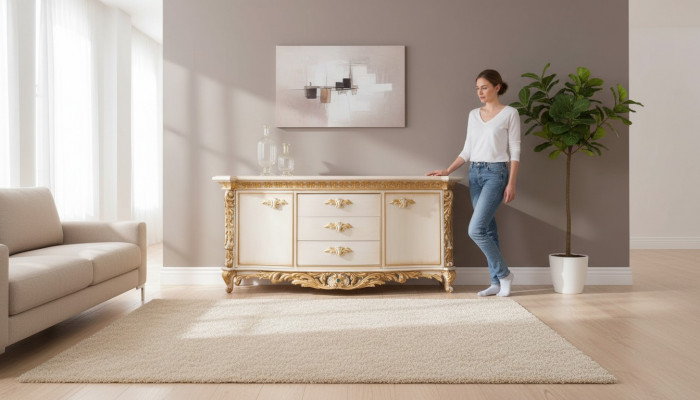 RTV TV Fernsehkonsol Kommoud Anricht Side Low Board Schaf Wunnzëmmer Regal Luxus