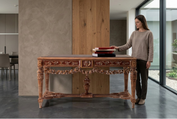 Schreifdësch Miwwel Dësch Büro Massivholz Ariichtung Holz Dëscher Schreifdëscher Nei