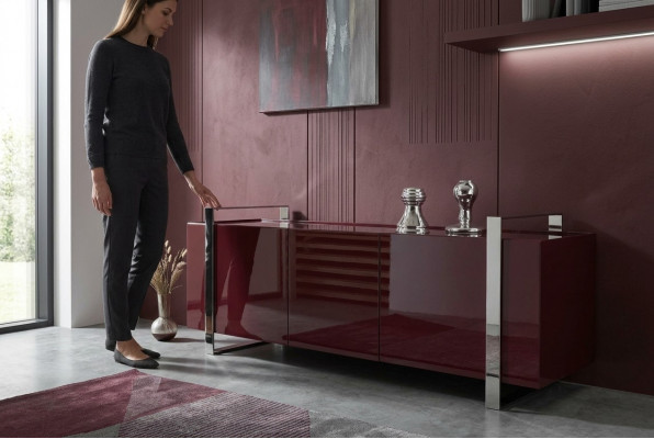Luxus Kommodedesign Ariichtung Sideboard Miwwelen Boiserie Italien Héichglanz Nei