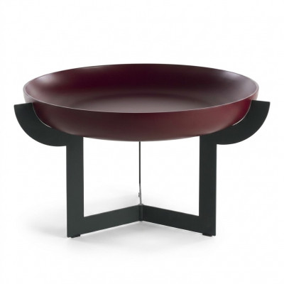 Niewentisch aus Edelstol Dësch Italienesch Miwwelen Couchtisch Stänner Blummen Vase