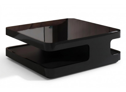 Kaffeisdësch Design Couchtisch Holz Glas Dësch Wunnenzëmmer Couchtischen Italien Nei
