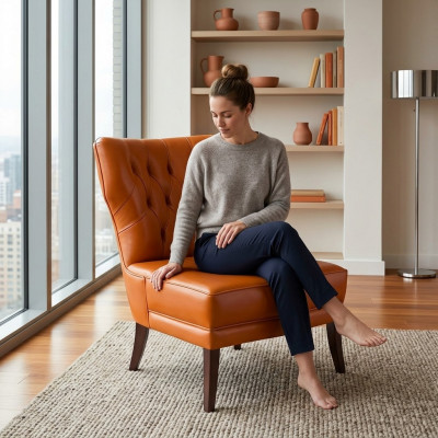 Chesterfield Lieder Fotel Polstersëtz Luxus Miwwelen Canapé Couch Büro Still Nei