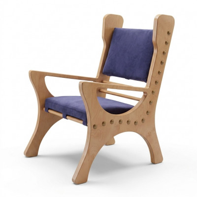Iesszëmmer Stull 1 Sëtz Sessel Holz Luxus Klassik Barock Rokoko Design Miwwelen Nei