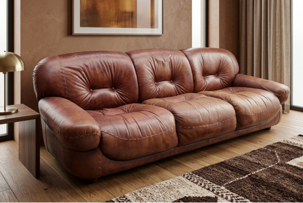 Chesterfield Klassesch Drësëtzer Canapé Wunnlandschaft Textilcanapé 3 Sëtz Couch