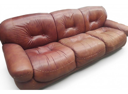 Chesterfield Klassesch Drësëtzer Canapé Wunnlandschaft Textilcanapé 3 Sëtz Couch