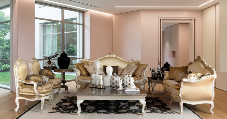 Design-Sofa, Sofa-Garnitur, Gruppéiert Modern Luxus, elegant Sëtzgrupp 3+2+1 Sëtzer
