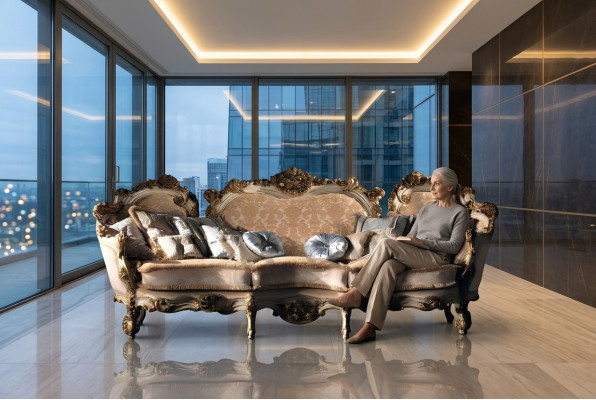 Design Sofa 4er Sëtz Sofas Textil Design Italien Miwwelen 4 Sëtzer Couch Polster