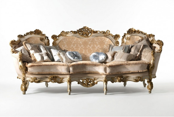 Design Sofa 4er Sëtz Sofas Textil Design Italien Miwwelen 4 Sëtzer Couch Polster