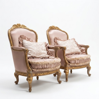 Fotell Leihnfotell Liese Stull Ouerfotell Luxus Sofa Këssen Italienesch Miwwelen